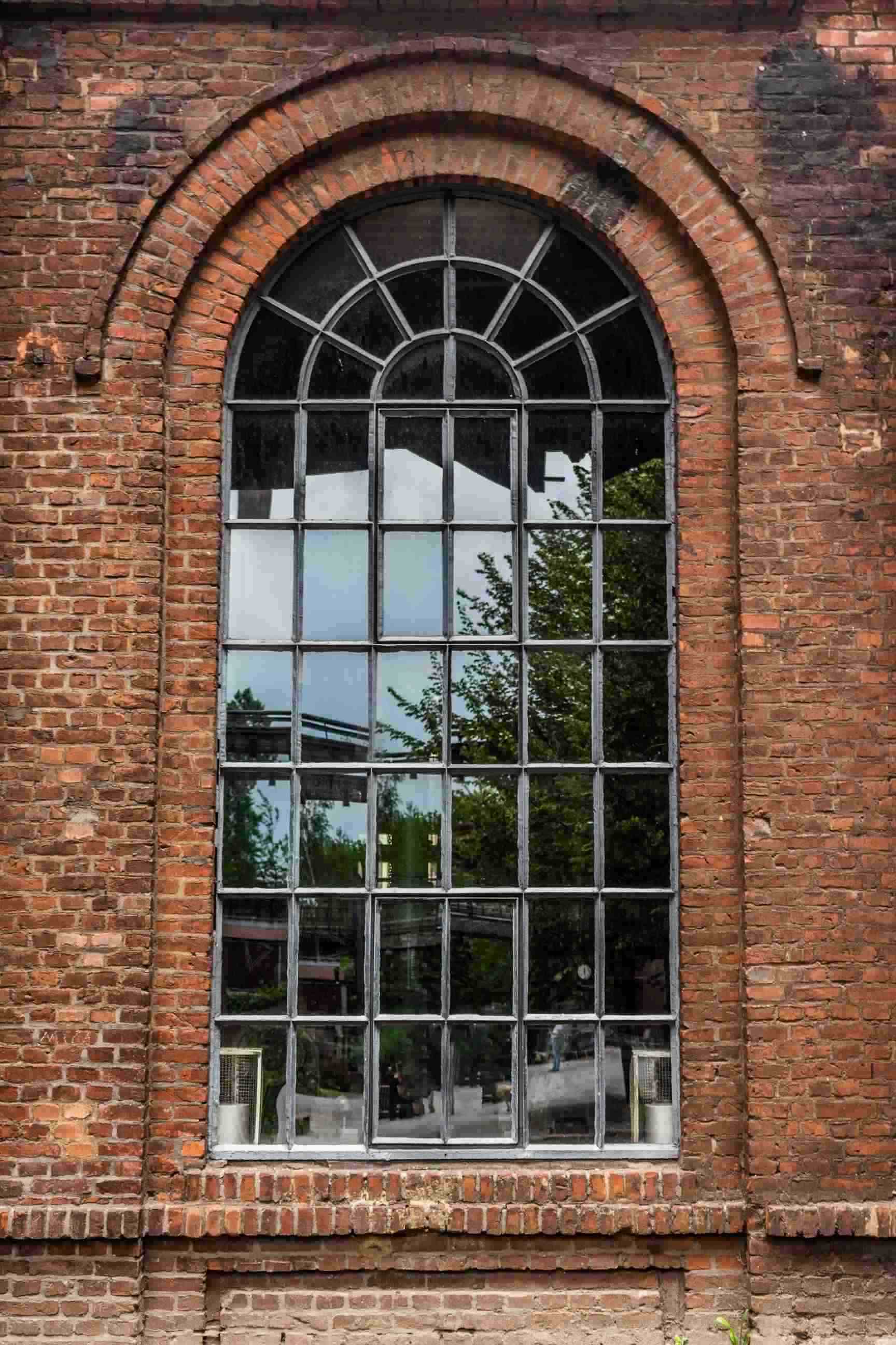 Arched window in Brick Building