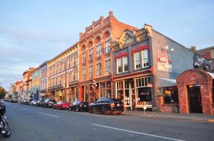 A town street is thriving thanks to economic development programs.