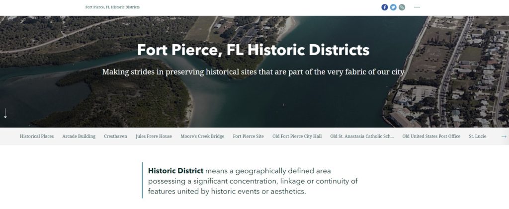 Fort Pierce, FL Historic Districts Story Map