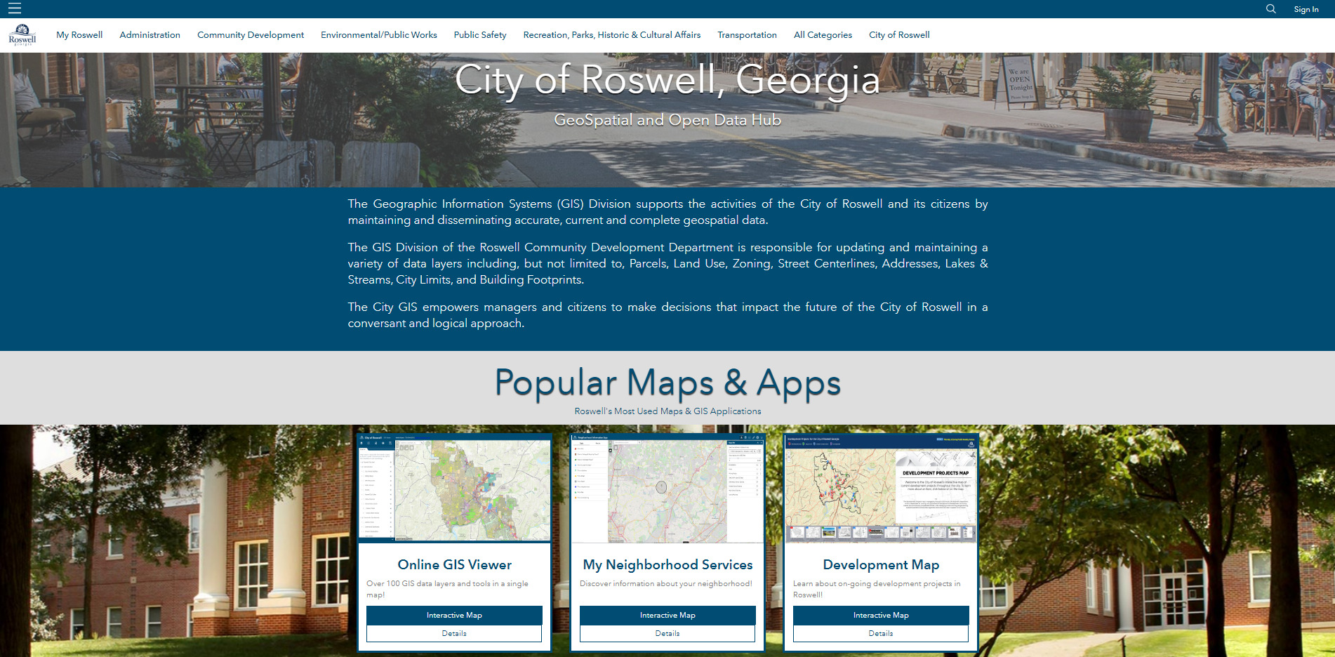 City of Roswell ArcGIS Hub